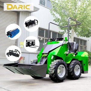 DR490 мини фронтальный погрузчик Землеройная техника компактный скользящий руль Китай скользящий руль дизельный погрузчик с креплениями - Product Image 1