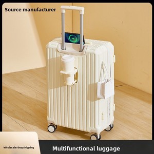 Valise multifonctionnelle 20 pouces pour femme, valise à roulettes, valise de <span class=keywords><strong>voyage</strong></span> 24 pouces pour homme avec serrure à code - Product Image 3