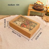Boîtes à plateaux en papier kraft personnalisées avec séparateurs et couvercle pour la nourriture, les desserts, la restauration, boîte en papier jetable, échantillon gratuit Dayupack