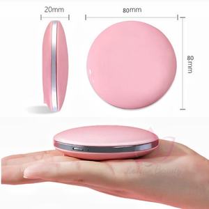 Miroir de <span class=keywords><strong>maquillage</strong></span> rond luxueux avec lumières, miroir de poche rechargeable avec LED, petit miroir pliable pour femmes, miroir LED portable - Product Image 5