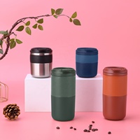 Mug à café à couvercle rabattable en acier inoxydable, gobelet isotherme de voyage, tasse thermique anti-fuite, logo personnalisé, fabricant OEM ODM