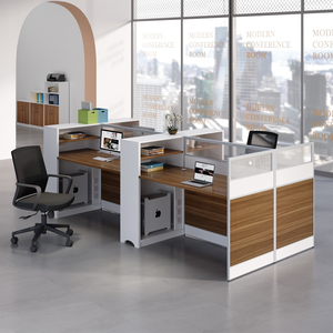 Phổ Biến Dây Ẩn Văn Phòng Máy Trạm <span class=keywords><strong>4</strong></span> Người Văn Phòng Máy Trạm Văn Phòng Tủ Modular Riêng Tư Được khoanh vùng Máy Trạm - Product Image 2