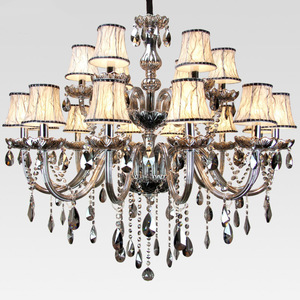 Pendentif en argent maison moderne <span class=keywords><strong>3</strong></span> couches bougie lumière cristal bras pièces lustre - Product Image 1