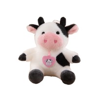 Peluche Vache Laitière Adorable en Position Assise, Réaliste, en Coton PP, Cadeau pour Enfants, Compagnon de Sommeil Doux ; Vente en Gros