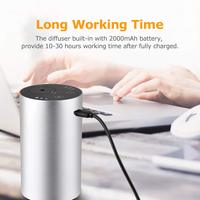 Diffuseur d'huiles essentielles portable professionnel en plastique rechargeable de 10 ml sans eau, nébuliseur d'aromathérapie, machine de diffusion de parfum pour la maison