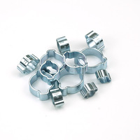 Collier de serrage double oreille en acier zingué, collier de serrage à 2 oreilles pour tuyau de carburant, pour conduites d'air et de gaz automobiles