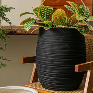 Hete Verkoop Rustieke Decoratieve Vloer Tafelblad Bloempot Grote Tuin <span class=keywords><strong>Plant</strong></span> Vezel Klei Bloem Plantenbakken En Potten - Product Image 3