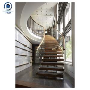 Garde-corps <span class=keywords><strong>en</strong></span> verre pour <span class=keywords><strong>escalier</strong></span> incurvé stable au design moderne personnalisé Prima Garde-corps <span class=keywords><strong>en</strong></span> tôle <span class=keywords><strong>d</strong></span>'acier au carbone - Product Image 6