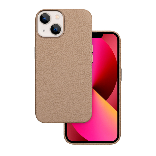 Customization Lychee Grain Genuine Leather Mobile Phone Accessories Phone Case for iphone 15 Pro Max