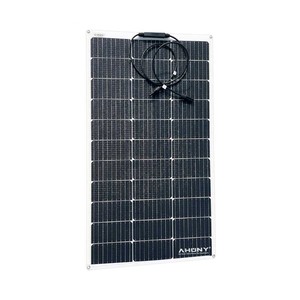 แผงโซลาร์เซลล์แบบกึ่งยืดหยุ่น 12V 100W  วัสดุพลาสติก กันน้ำ สำหรับยานพาหนะ เรือใบ สำหรับหลังคารถยนต์ - Product Image 1