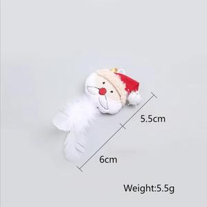 Juguete de plumas para gatos de la serie navideña - Juego interactivo - Estilo de dibujos animados para perseguir - Colores surtidos 6g Diferentes - Product Image 6