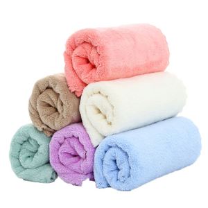 Serviette de bain en microfibre épaisse, durable, douce, à séchage rapide, absorbante, de couleur unie, serviette de sport multi-usages pour la maison - Product Image 4
