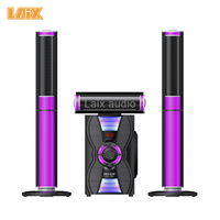 Sistem Home Theatre 3.1 dengan Bluetooth Aktif 100W Speaker Multimedia Hi-Fi USB Remote Control untuk Karaoke dan Penggunaan Komputer