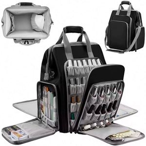 Free Sample Factory Large <b>Nail</b> <b>Polish</b> <b>Organizer</b> Storage Case <b>Nail</b> <b>Polish</b> Holder Bag Travel Carrying Case Fits All <b>Nail</b> Supplies - Product Image 1