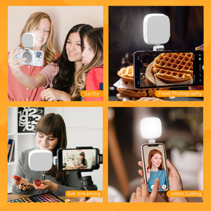 Éclairage Annulaire LED Rechargeable et Magnétique à Rotation 180° pour Selfie, <span class=keywords><strong>Mini</strong></span> Lampe d'Appoint 3 Modes Réglables avec Miroir Intégré, pour Éclairage Photographique - Product Image 4