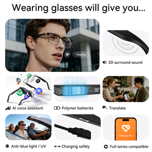 2026 AI Smart Glasses WAi2 Bluetooth Call AI Intelligent Q&A Media Music Low Latency, Low Power Consumption - Product Image 3