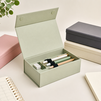 Boîte cadeau magnétique pastel avec support en velours pour bracelet, breloque, montre, présentoir de boutique