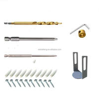 Kit de gabarit pour trous de poche, localisateur d'ouvertures obliques pour le travail du bois, ensemble de guides de perçage à angle de 15 degrés, perforateur de trous, outils de menuiserie DIY