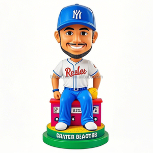 מוזר ידידותי לסביבה polyresin ספורט bobblehead עט בייסבול עמיד דמות שרף מלאכה לקישוט הבית מוסיקה אמנות מזכרת - Product Image 3