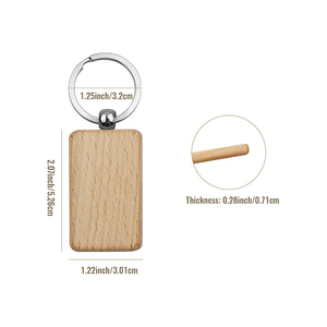 <span class=keywords><strong>Portachiavi</strong></span> <span class=keywords><strong>in</strong></span> <span class=keywords><strong>legno</strong></span> rettangolare bianco all'ingrosso con intaglio incompiuto per artigianato fai da te, accessori regalo - Product Image 4