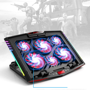 Tapis de refroidissement RGB pour ordinateur <span class=keywords><strong>portable</strong></span> LED <span class=keywords><strong>refroidisseur</strong></span> d'ordinateur <span class=keywords><strong>portable</strong></span> 6 ventilateurs 2 ports USB support Pad pour ordinateur <span class=keywords><strong>portable</strong></span> 10-17 "ordinateur - Product Image 2