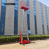 Livraison gratuite LTMG 6-14m Double Mâts Plate-forme de travail aérienne en alliage d'aluminium Plate-forme d'achat chinoise Table élévatrice à ciseaux