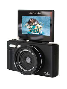 Appareil photo numérique portable 4K 64MP pour étudiants, cadeau de vacances avec écran rabattable de 3,0 pouces, zoom 18X, mise au point automatique, webcam et fonction ralenti - Product Image 6