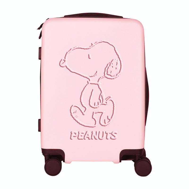 Valise simple rose sur le thème Snoopy
