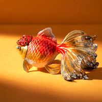 RORO nouveau design de décoration de maison de luxe salon, chambre, bureau, décoration de la maison émail coloré ornements de poisson de bon augure