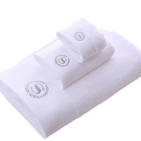 Ensemble de serviettes de bain pour le visage et les mains de l'hôtel 5 étoiles 100% coton tissé séchage rapide blanc logo personnalisé serviettes en lin pour les mains