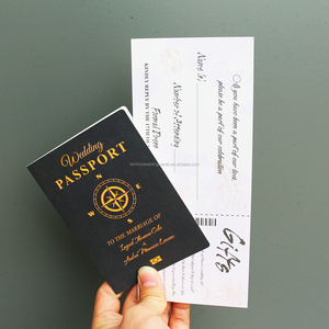 Cartes d'invitation de <span class=keywords><strong>mariage</strong></span> chics et personnalisées sur le thème du <span class=keywords><strong>passeport</strong></span> et de la carte d'embarquement - Product Image 2