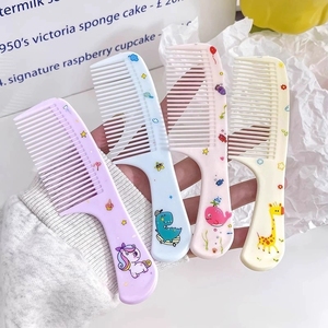 Ensemble de peignes pour enfants, 2 pièces/ensemble, animaux de dessin animé, peigne de coiffure pour enfants avec queue pointue, peigne en plastique antistatique portable pour filles - Product Image 4