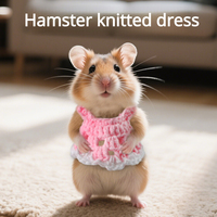 Neue Modell-Hamsterkleidung, geeignet für alle Jahreszeiten. Wollrock für kleine Haustiere – Goldener Bär – Niederländisches Schwein – Blumenratte – Fotokleidung