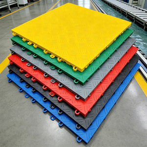 Customizable PP Polypropylene Modular Floor <b>Tiles</b> Anti-Slip Interlocking Garage Floor Mats <b>Plastic</b> Grid Board for Car Wash - Product Image 2