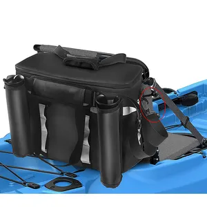 Portable Kayak Accessories Cooler Bag Insulated Ice Cooler with Rod Holder for Kayaks with Lawn-Chair Style Seat,Fishing,Lunch,B