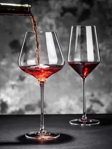Ensemble de verres à vin rouge classiques en cristal avec décanteur à poignée, 5 pièces, gobelets en forme de tulipe pour la maison, le restaurant, ou comme cadeau - Product Image 5
