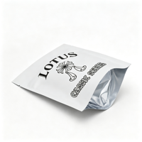Sachet d'emballage alimentaire personnalisé en aluminium laminé refermable avec fermeture éclair, finition mate blanche, style gothique classique, pour bonbons