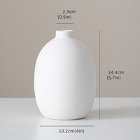 ARM LVG Wabi-Sabi – Ensemble de vases en céramique contemporains en forme de bouteille, finition blanche mate, pour décoration artistique de la maison, conteneur floral