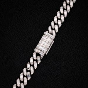 Moderna Cadena con Colgante de Plata 925 y Moissanita, Estilo Hip Hop Iced Out, Joyería para Fiesta, Venta al por Mayor Directa de Fábrica, Estilo Urbano - Product Image 4