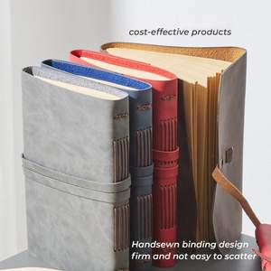 Carnets en cuir véritable format A5 (6x8,1 pouces) style vintage personnalisables pour femmes, hommes, artistes et voyageurs - Product Image 3