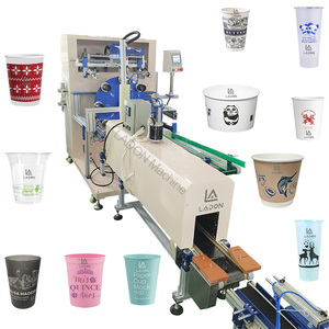Cylindre cylindrique entièrement automatique d'imprimante d'écran <span class=keywords><strong>en</strong></span> soie Machine de sérigraphie commerciale de vente facile avec le prix de convoyeur - Product Image 1