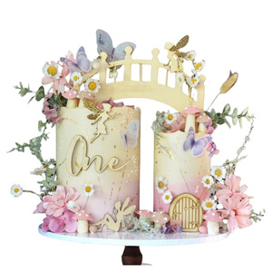 Décorations de gâteau en acrylique sur le thème de la féerie du miel et de la douceur, ensemble de ponts en forme d'elfes, accessoires pour gâteau d'anniversaire - Product Image 5