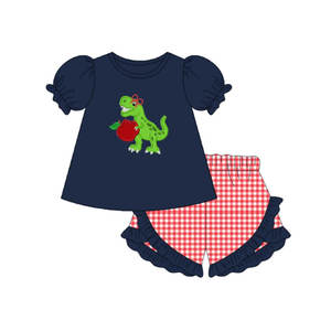 Précommande MOQ 5 Tenues de Rentrée Scolaire Imprimées pour Filles et Garçons Vêtements d'Enfants Assortis en Gros Prix Usine Trendyism Boutique - Product Image 4