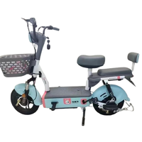 Vélo électrique à pédales 48V 350W à 3 vitesses avec batterie au plomb-acide et cadre en acier