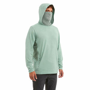 Vêtements de randonnée légers anti-UV personnalisés pour hommes, avec capuche, protection solaire SPF UPF, maillot de pêche personnalisé et cache-visage avec capuche pour hommes - Product Image 2