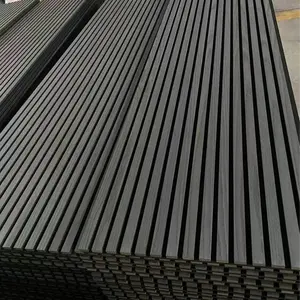 Black Interior Fireproof Sound-Absorbing Wall Green Panel Decoration Slat Runsheng Acoustic Panel Wooden