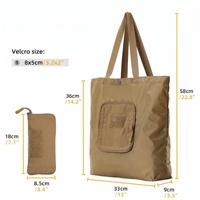 Mini sac fourre-tout tactique pliable en nylon camouflage - Sac de courses utilitaire grande capacité avec bandoulière pour les courses et les voyages