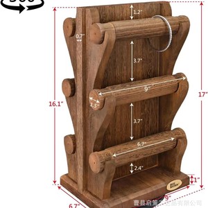 Multi Tiered Wooden Jewelry Display Rack Bracelet Storage Vertical Desktop <b>Stand</b> For Street Vendors And <b>Night</b> Markets - Product Image 4