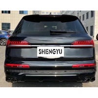 Kit carrosserie pour Audi Q7 2021 mise à niveau vers SQ7 Style comprend calandre lèvre arrière tuyaux d'échappement pièces automobiles pour modifier