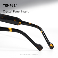 Monture de lunettes vintage en acétate écaille de tortue pour femme, forme papillon surdimensionnée, pour verres correcteurs